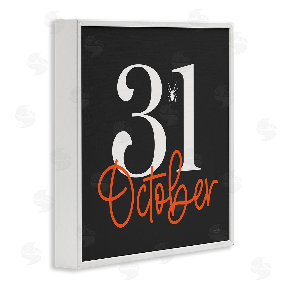 Lux + Me Designs 31 October Halloween Date White Framed Glicee Wall Art Print