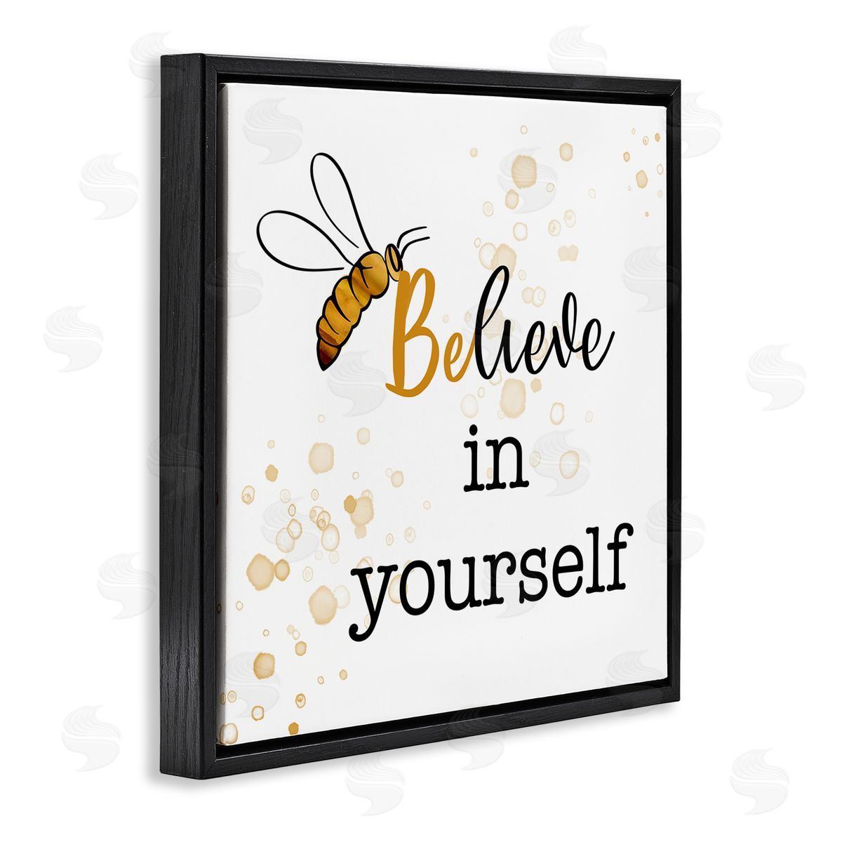 Amber Clarkson Modern Believe in Yourself Black Floating Frame Canvas Wall Art Print