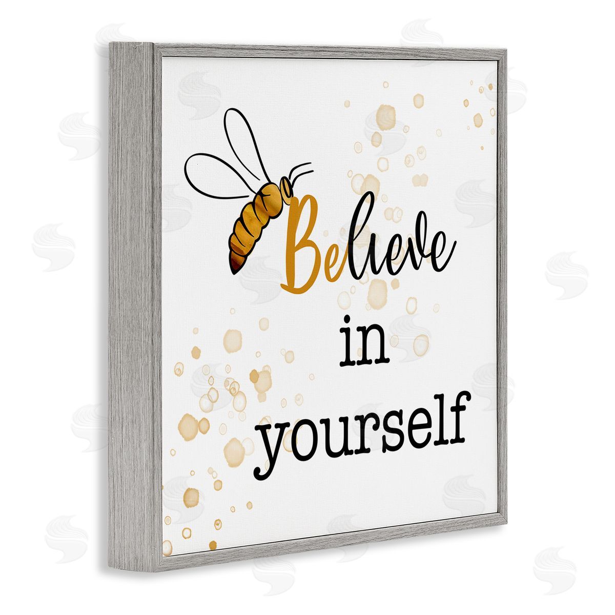Amber Clarkson Modern Believe in Yourself Gray Framed Glicee Wall Art Print