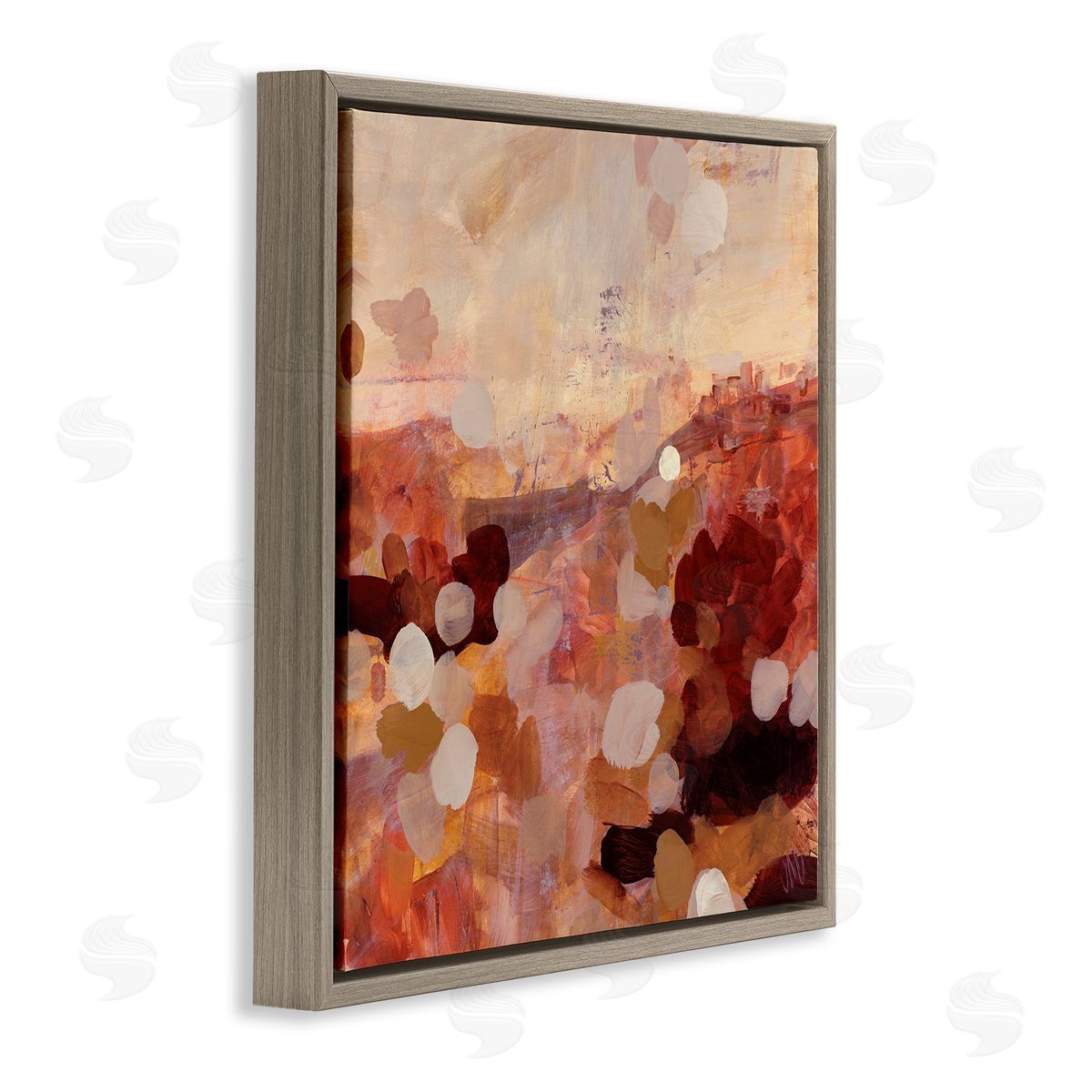 Jodi Maas Abstract Desert Landscape Brown Floating Frame Canvas Wall Art Print