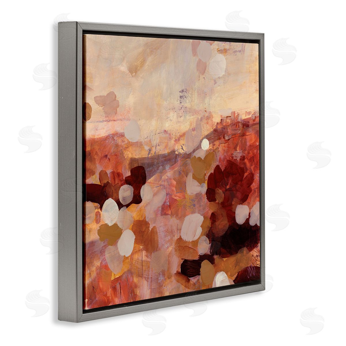 Jodi Maas Abstract Desert Landscape Gray Floating Frame Canvas Wall Art Print