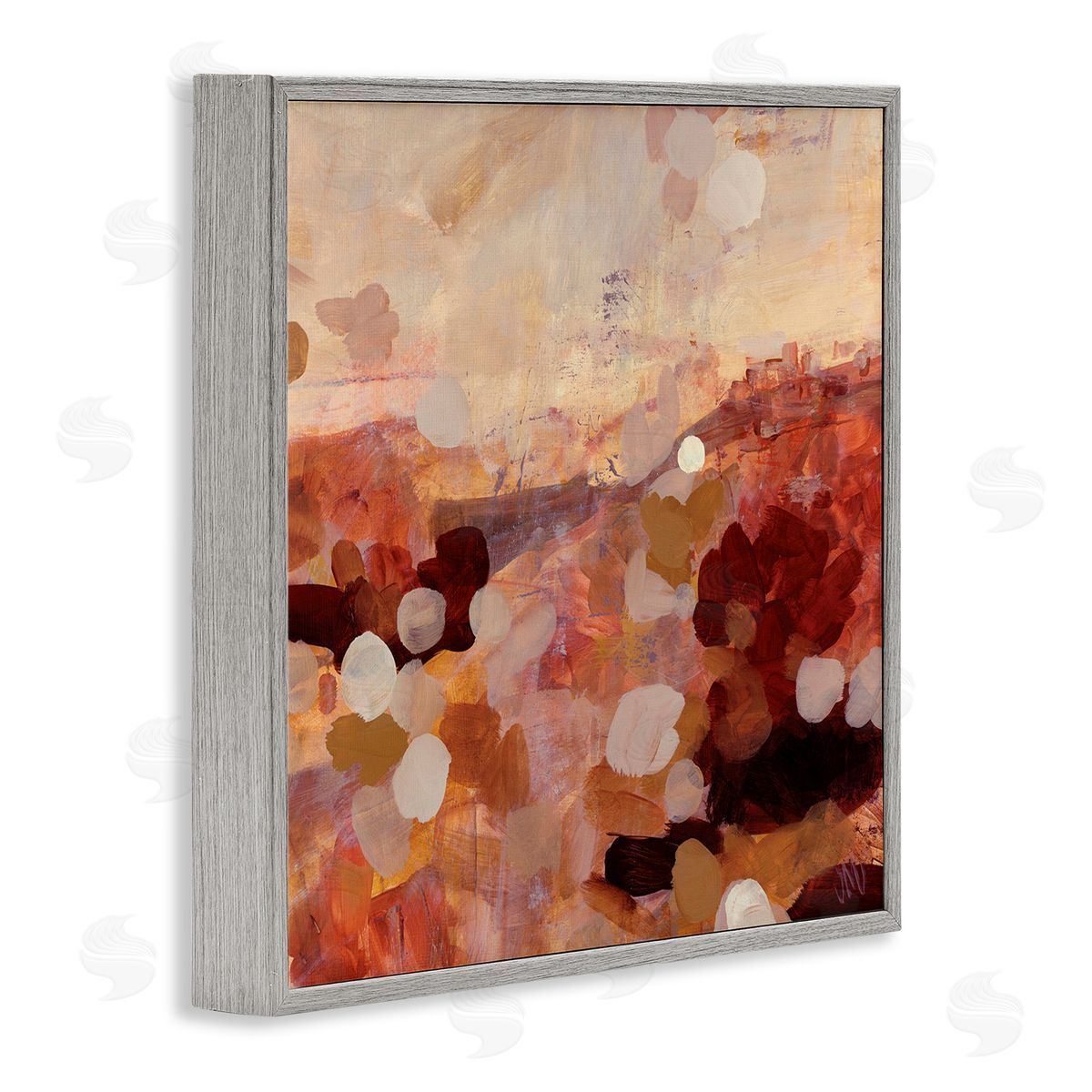 Jodi Maas Abstract Desert Landscape Gray Framed Glicee Wall Art Print