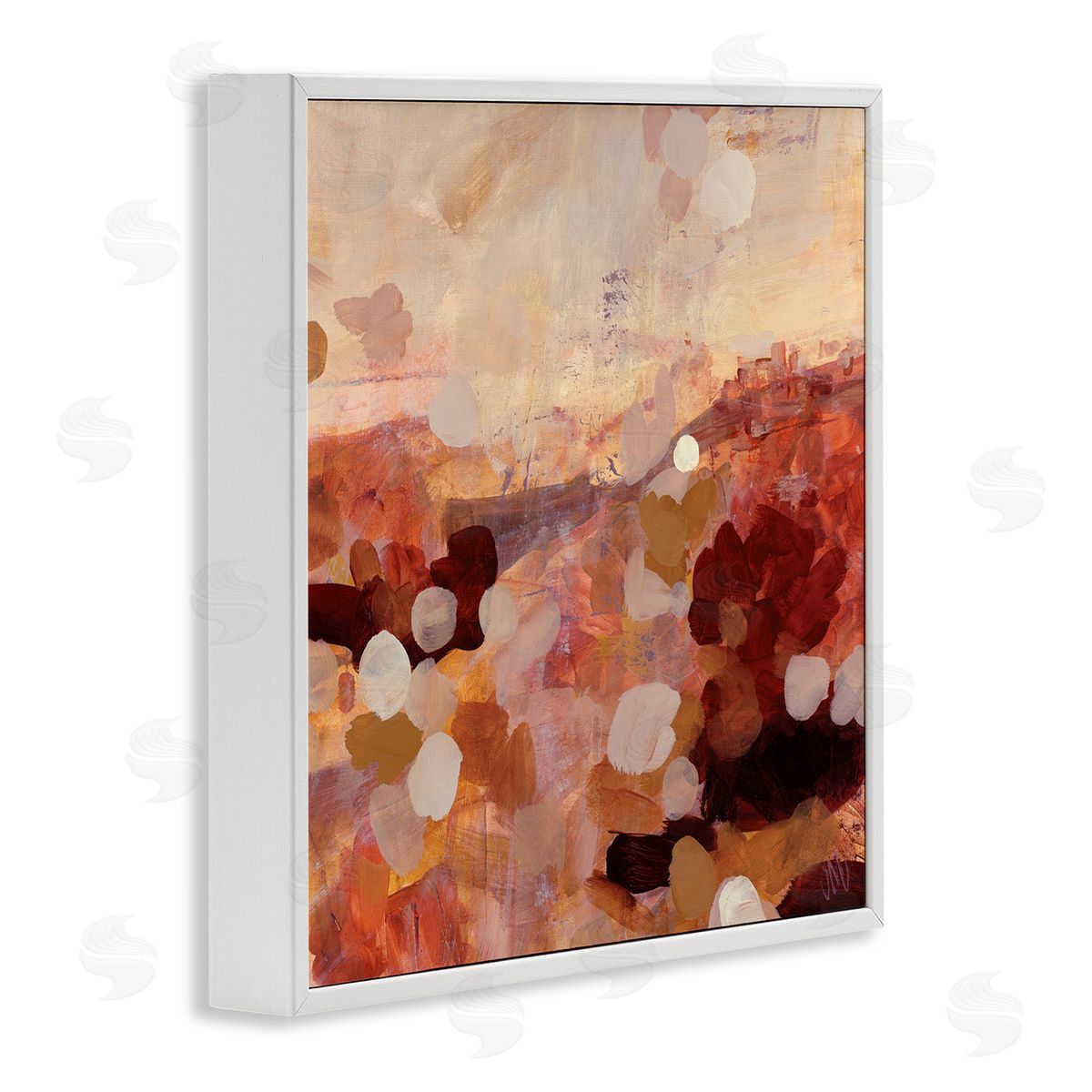 Jodi Maas Abstract Desert Landscape White Framed Glicee Wall Art Print