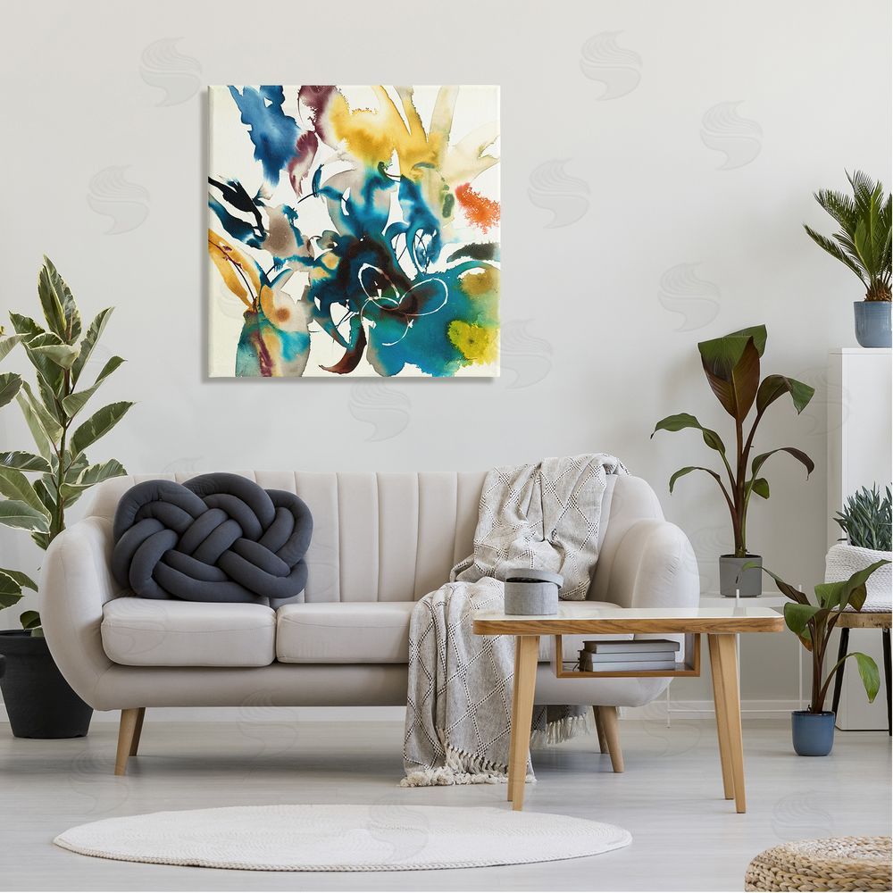 Liz Jardine Abstract Botanical Splash Canvas Wall Art in Room