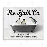 Lettered and Lined | Penguins in Vintage Tub