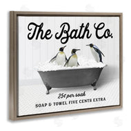 Lettered and Lined | Penguins in Vintage Tub