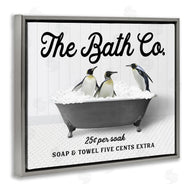 Lettered and Lined | Penguins in Vintage Tub
