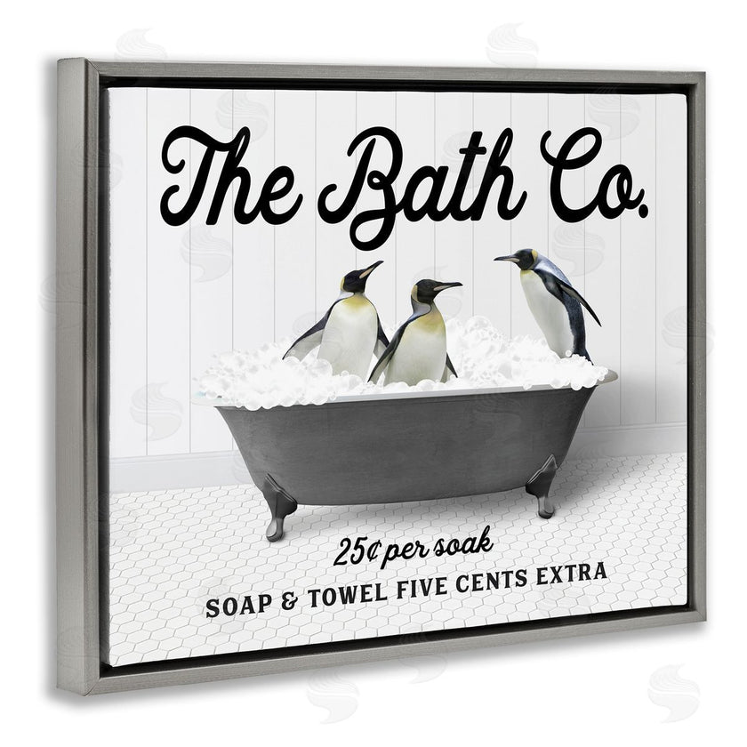 Lettered and Lined | Penguins in Vintage Tub