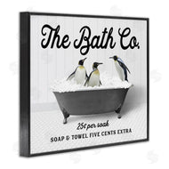 Lettered and Lined | Penguins in Vintage Tub
