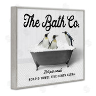Lettered and Lined | Penguins in Vintage Tub