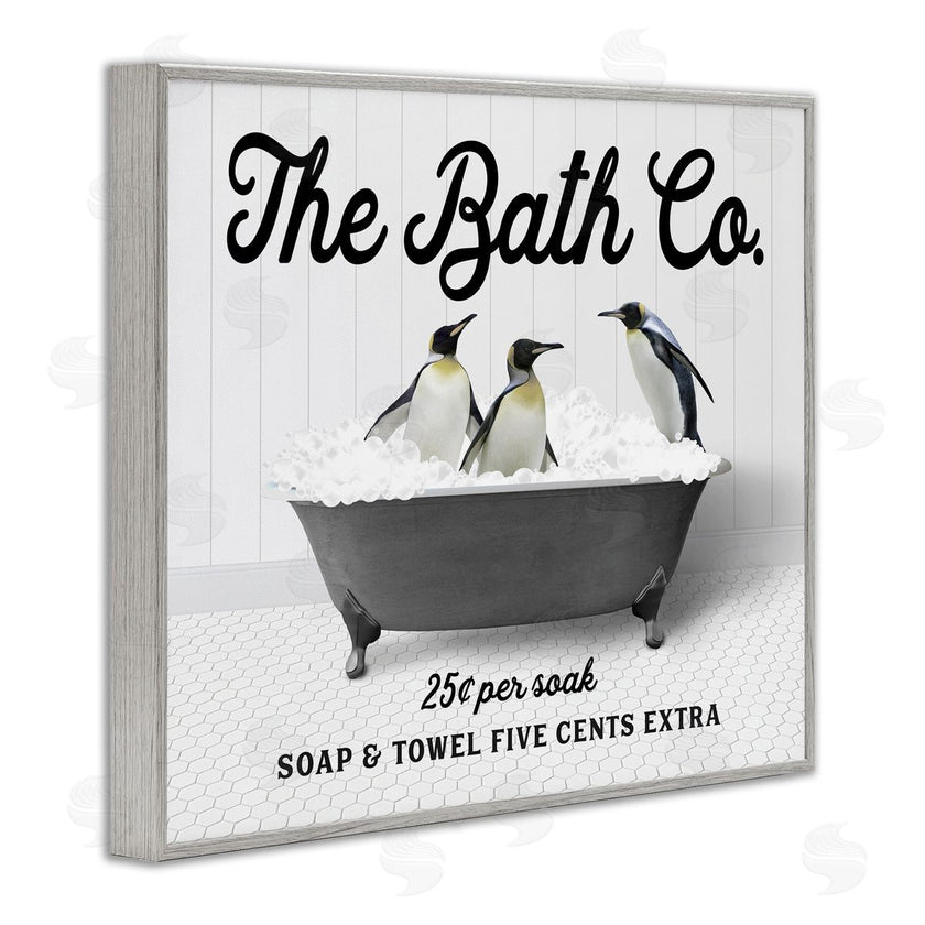Lettered and Lined | Penguins in Vintage Tub
