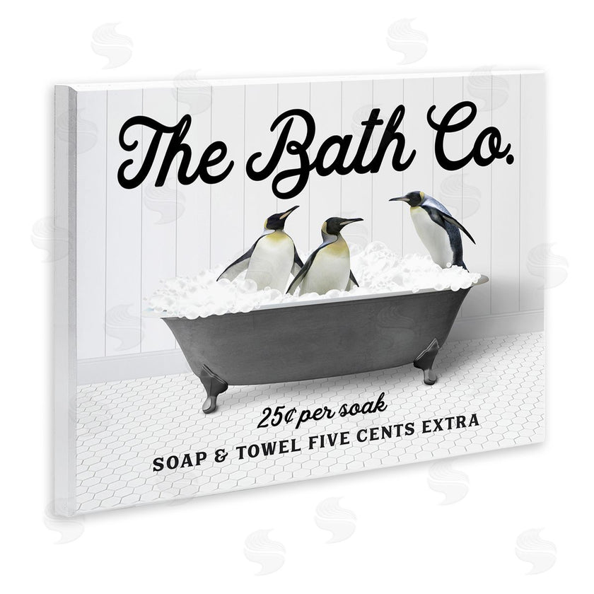 Lettered and Lined | Penguins in Vintage Tub