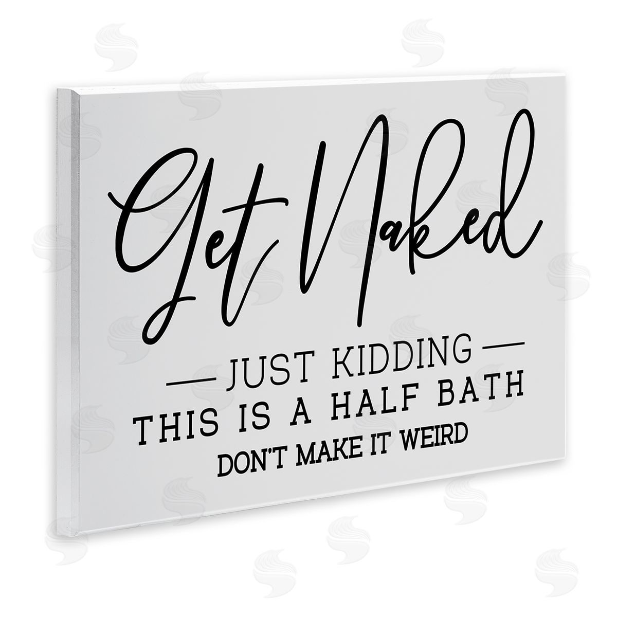 Get Naked Funny Bathroom Wood Plaque Wall Art, Home Decor by LSR Design Studio