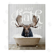 Lettered and Lined | Vintage Bathroom Moose Ad