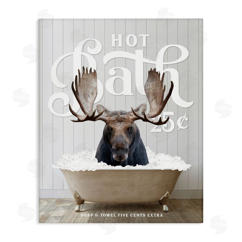 Lettered and Lined | Vintage Bathroom Moose Ad