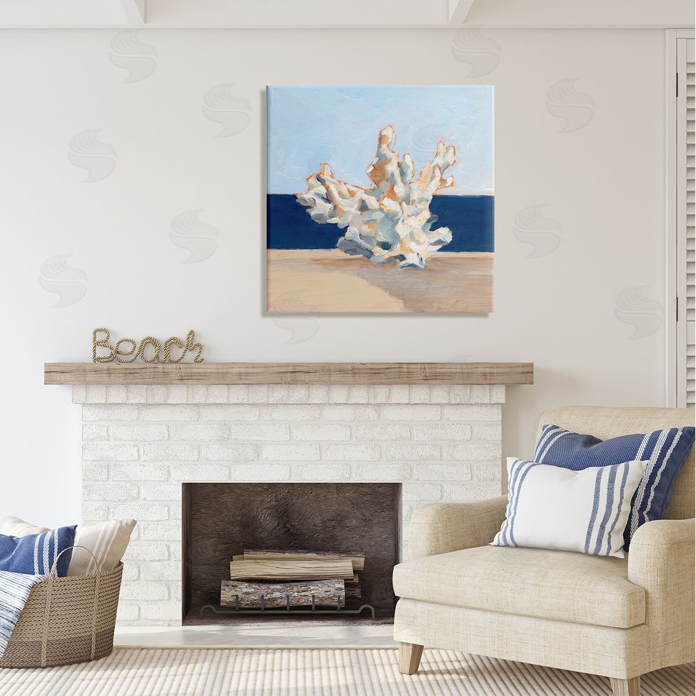 Ethan Harper Nautical Coral Painting Canvas Wall Art in Room