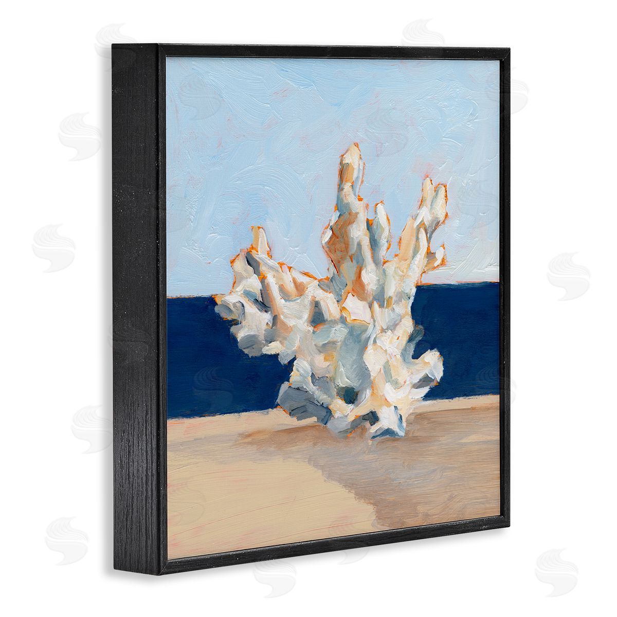 Ethan Harper Nautical Coral Painting Black Framed Glicee Wall Art Print