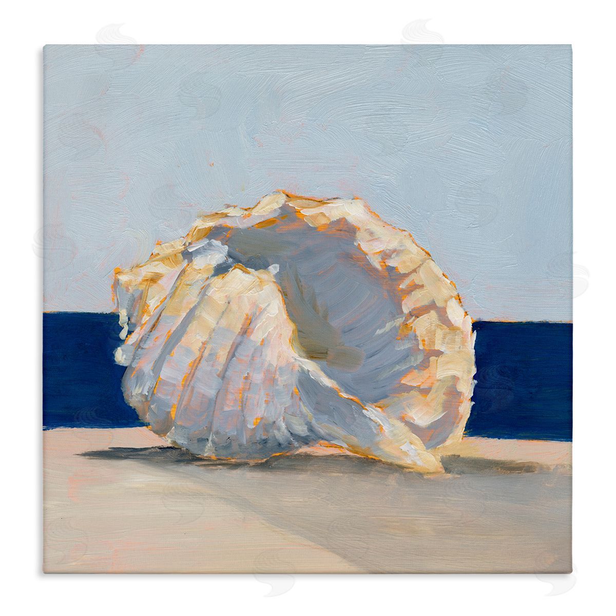 Ethan Harper Nautical Conch Painting Stretched Canvas Wall Art Print