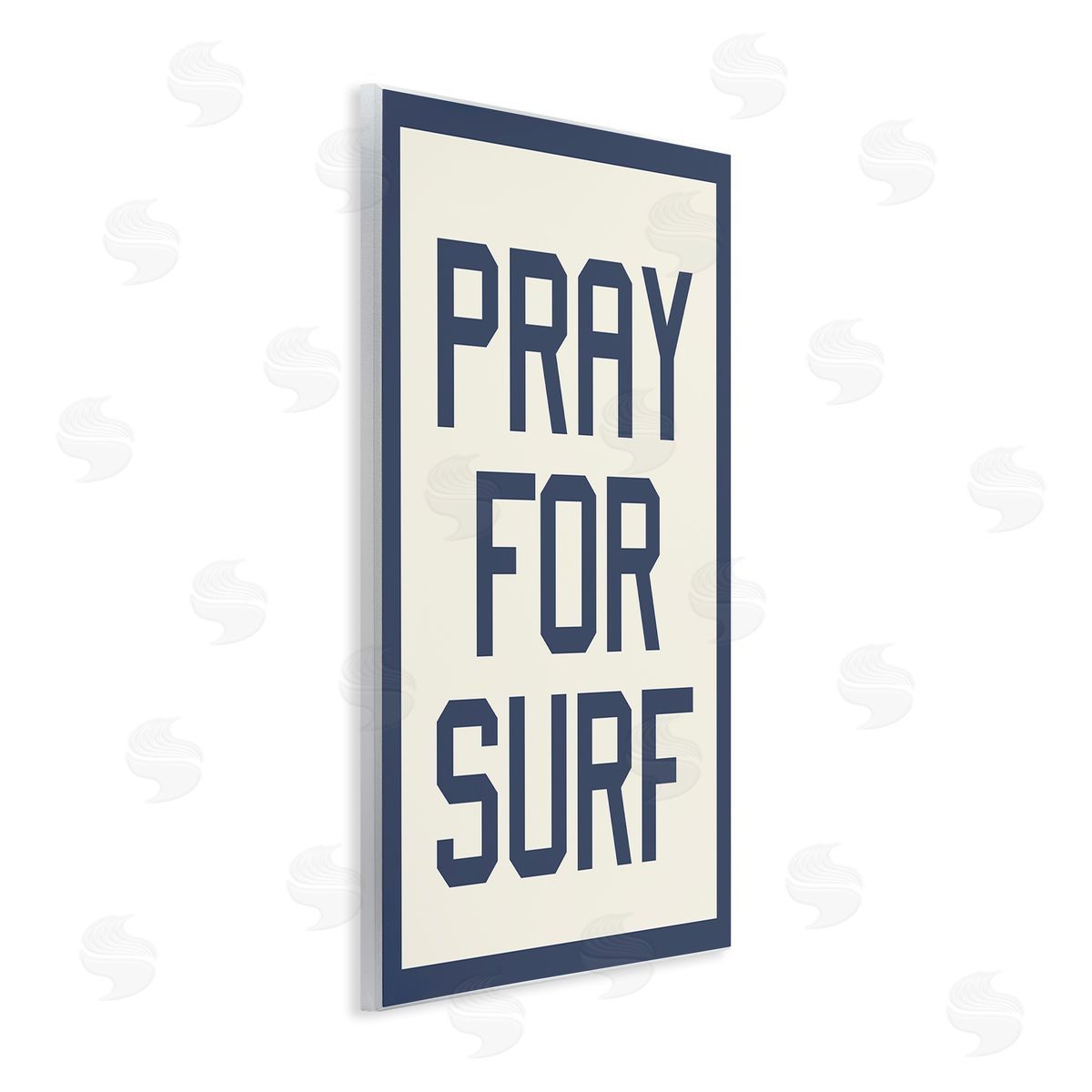 Pray for Surf Phrase Wood Plaque Wall Art, Home Decor by Stupell Studio