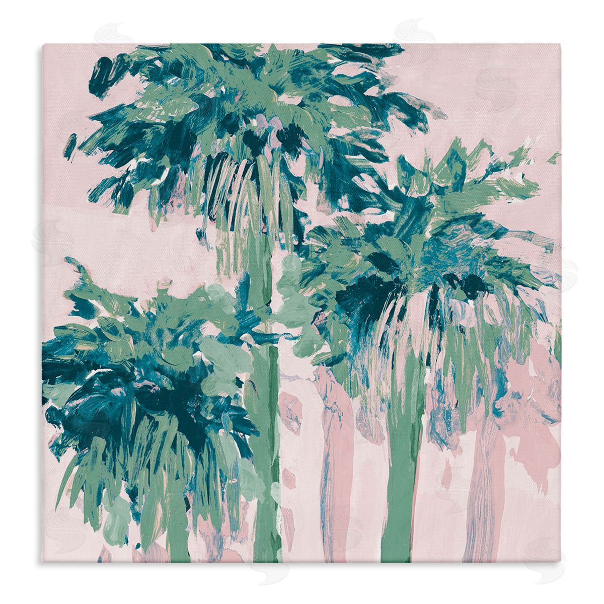 Jane Slivka Abstract Palms Trees Stretched Canvas Wall Art Print