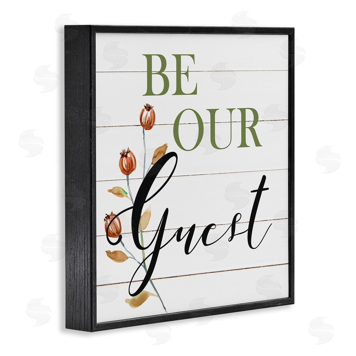 Carol Robinson Be Our Guest Phrase Black Framed Glicee Wall Art Print