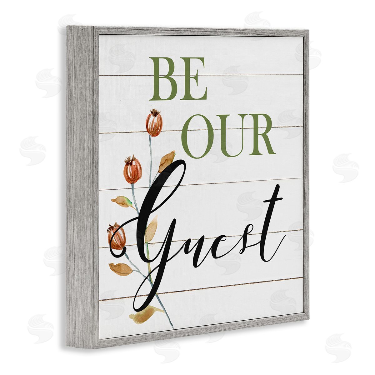 Carol Robinson Be Our Guest Phrase Gray Framed Glicee Wall Art Print