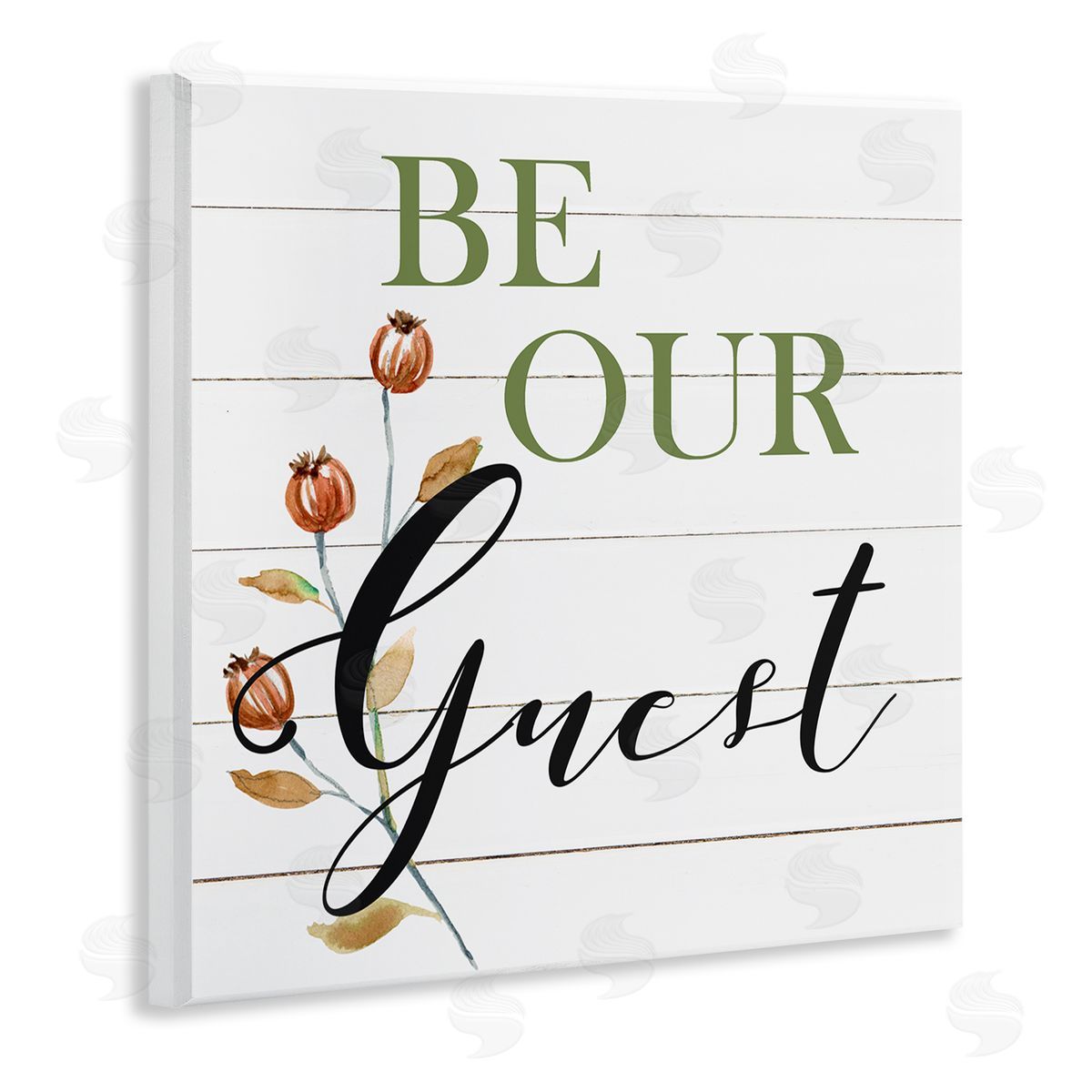 Carol Robinson Be Our Guest Phrase Wooden Wall Plaque Art Print