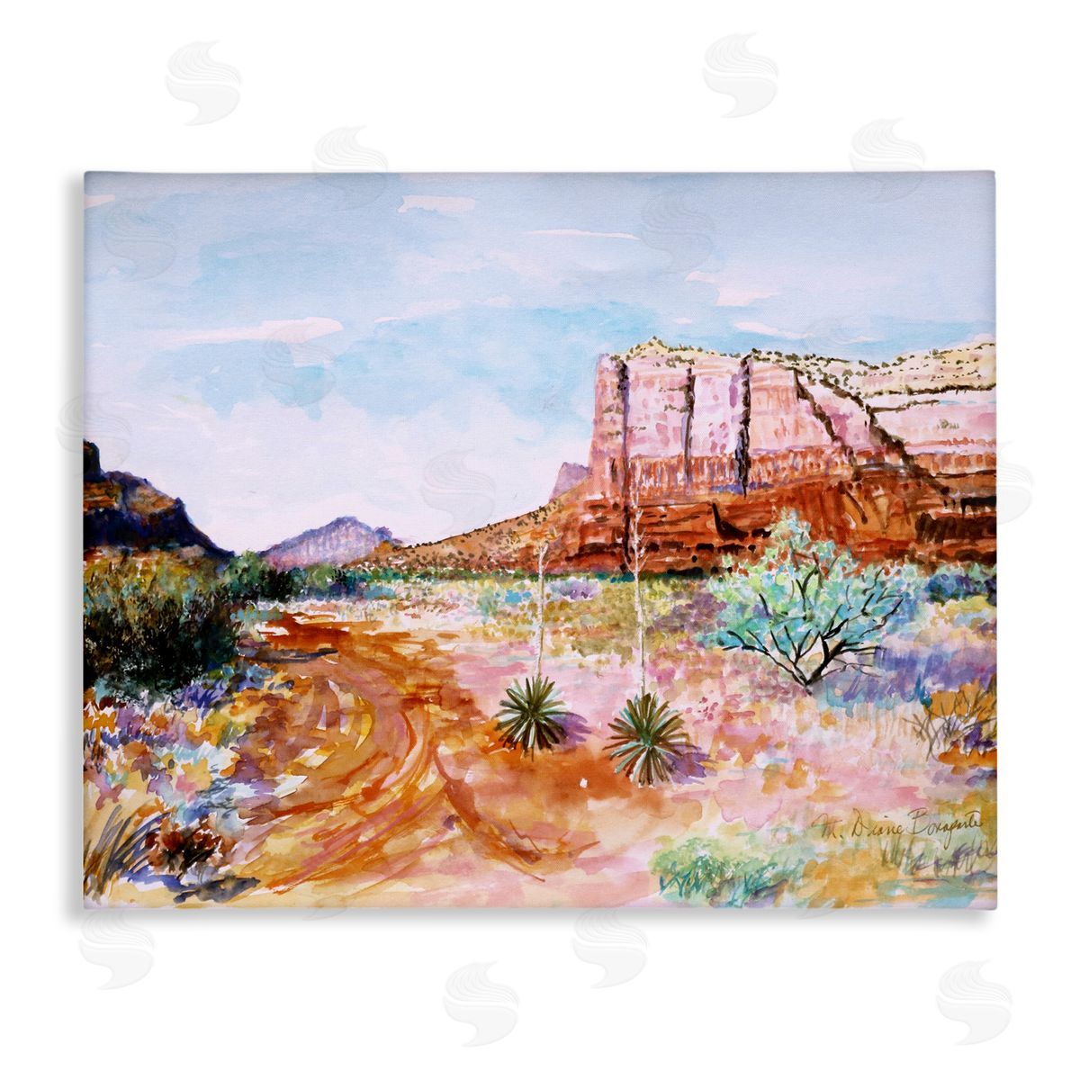 Modern Desert Mesa Canvas Wall Art, Home Decor by Diane Bonaparte