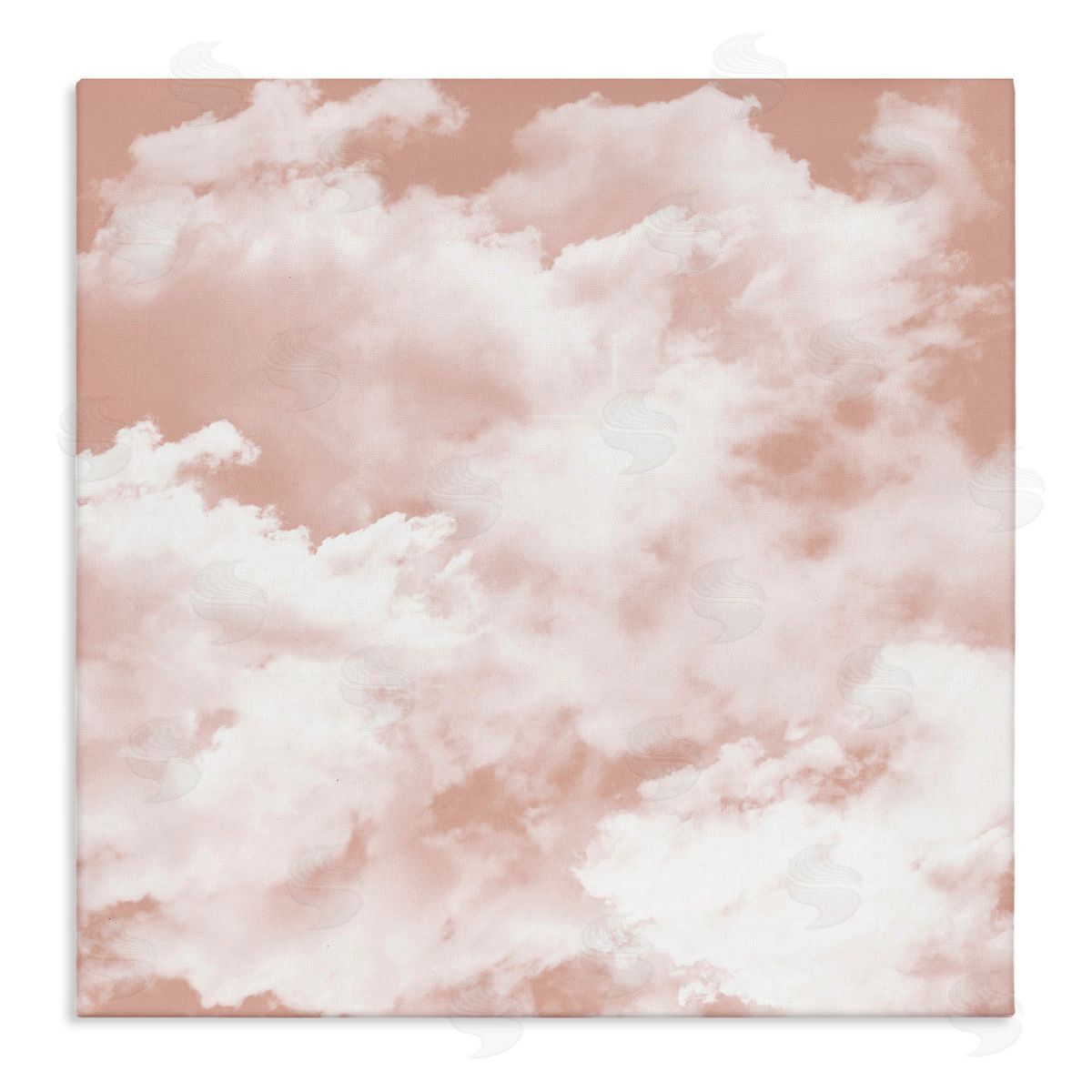 LSR Design Studio Pastel Pink Clouds Stretched Canvas Wall Art Print