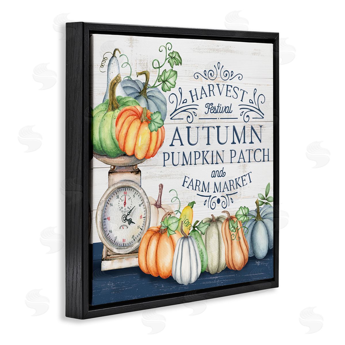 Mollie B. Autumn Harvest Festival Black Floating Frame Canvas Wall Art Print