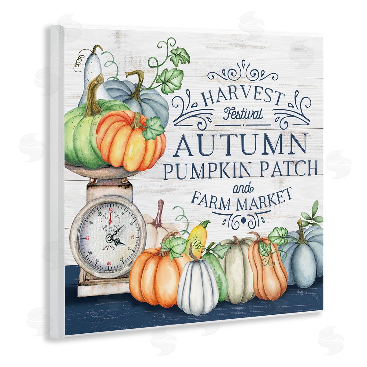Mollie B. Autumn Harvest Festival Wooden Wall Plaque Art Print