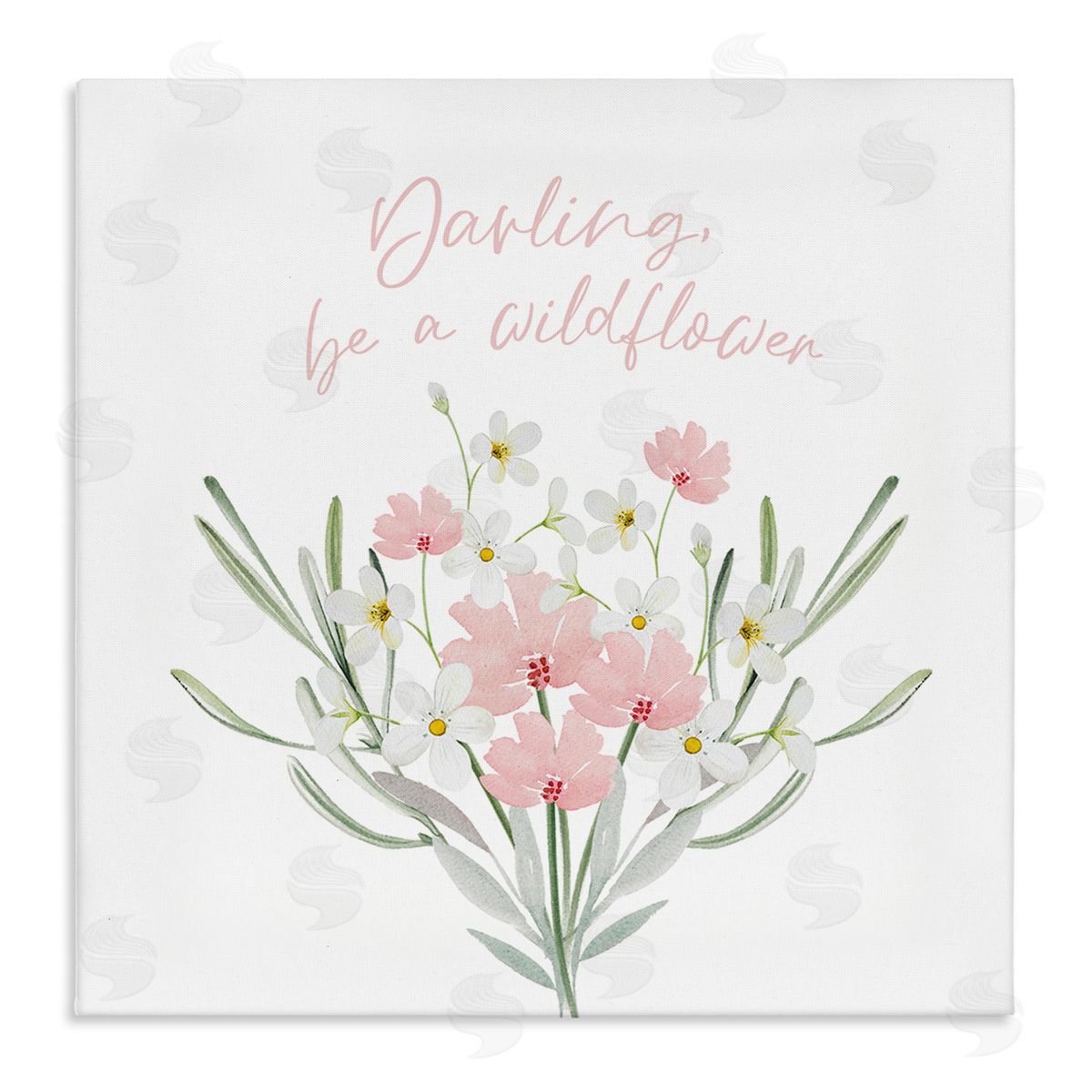 Enya Todd Be A Wildflower Phrase Stretched Canvas Wall Art Print