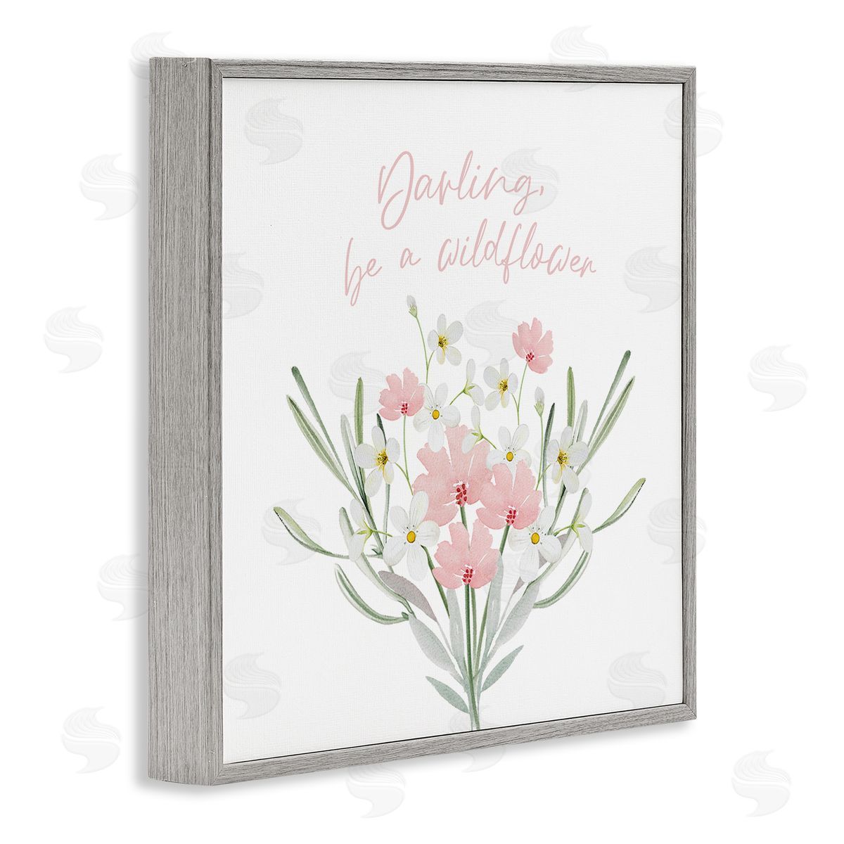 Enya Todd Be A Wildflower Phrase Gray Framed Glicee Wall Art Print