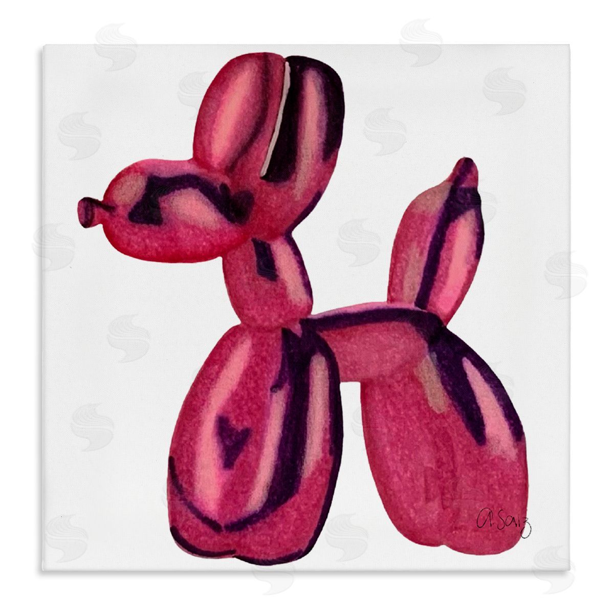 Ale Saiz Studio Abstract Balloon Animal Stretched Canvas Wall Art Print