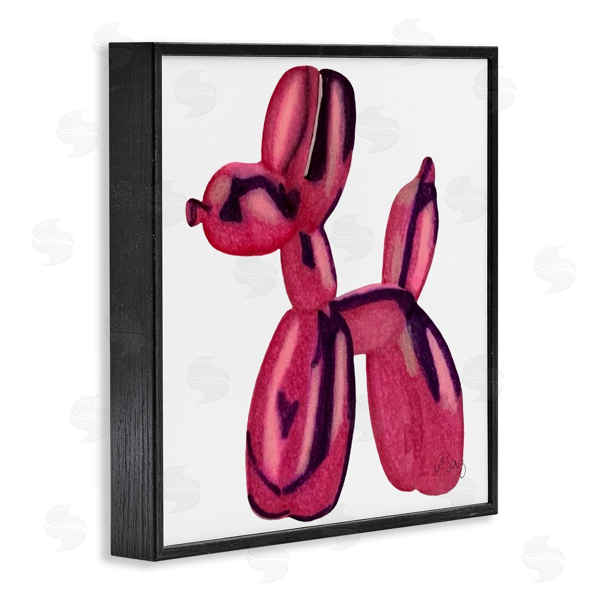 Ale Saiz Studio Abstract Balloon Animal Black Framed Glicee Wall Art Print