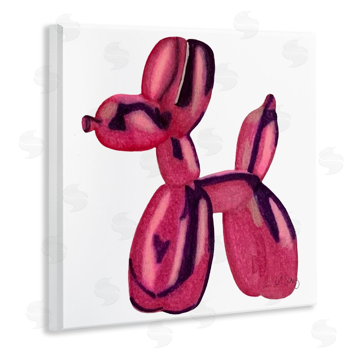 Ale Saiz Studio Abstract Balloon Animal Wooden Wall Plaque Art Print