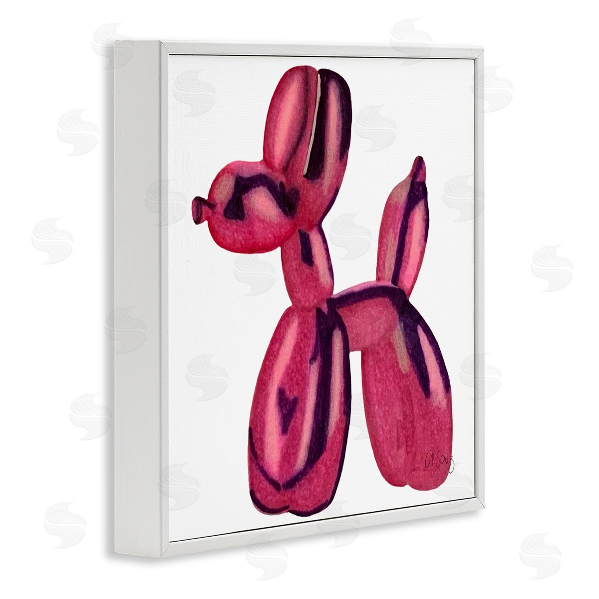 Ale Saiz Studio Abstract Balloon Animal White Framed Glicee Wall Art Print