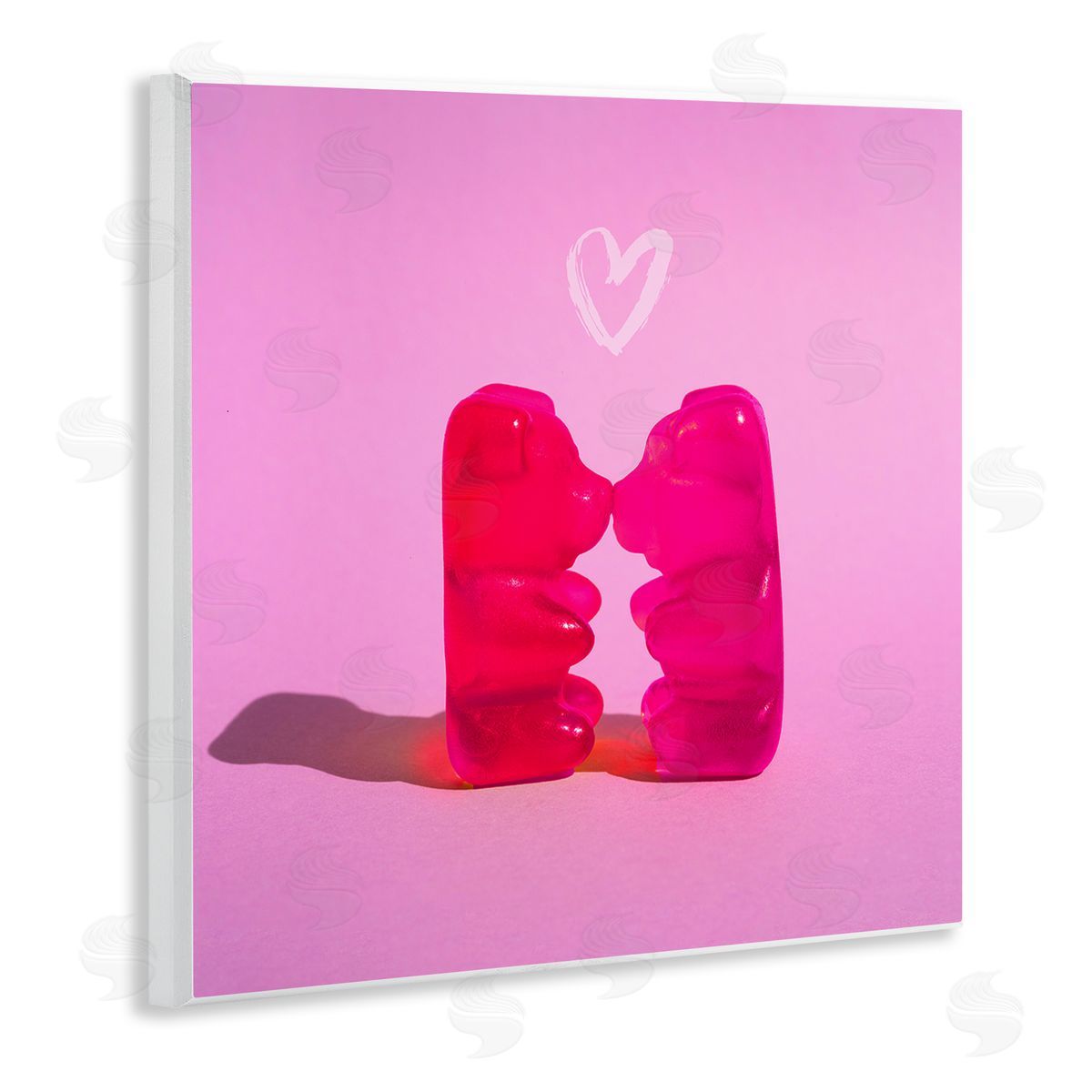 Stupell Studio Bears & Heart Candy Wooden Wall Plaque Art Print