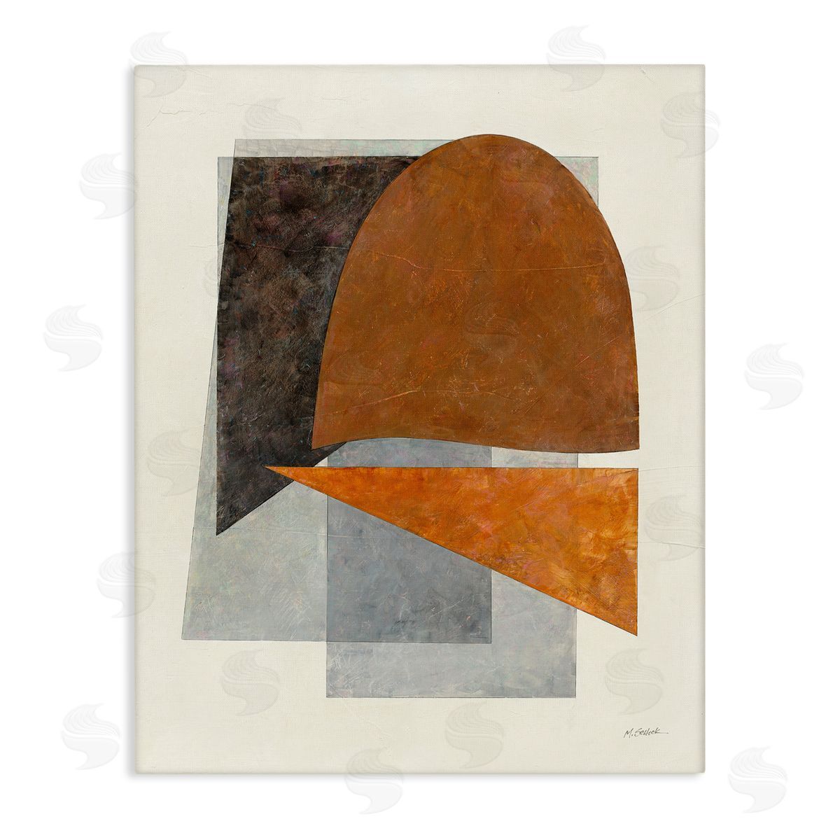 Mike Schick Muted Geometric Abstraction Canvas Wall Art