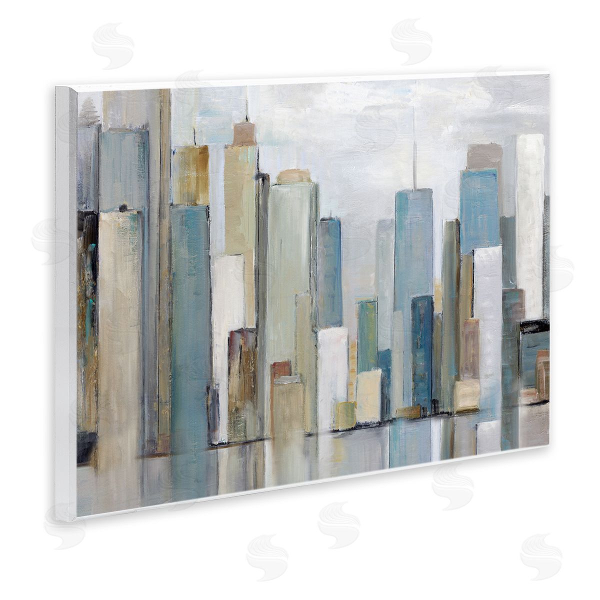 Sally Swatland Abstract Cityscape Buildings Wall Plaque Artside_