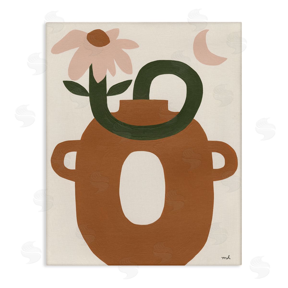 Moira Hershey Modern Boho Plant Vase Canvas Wall Art