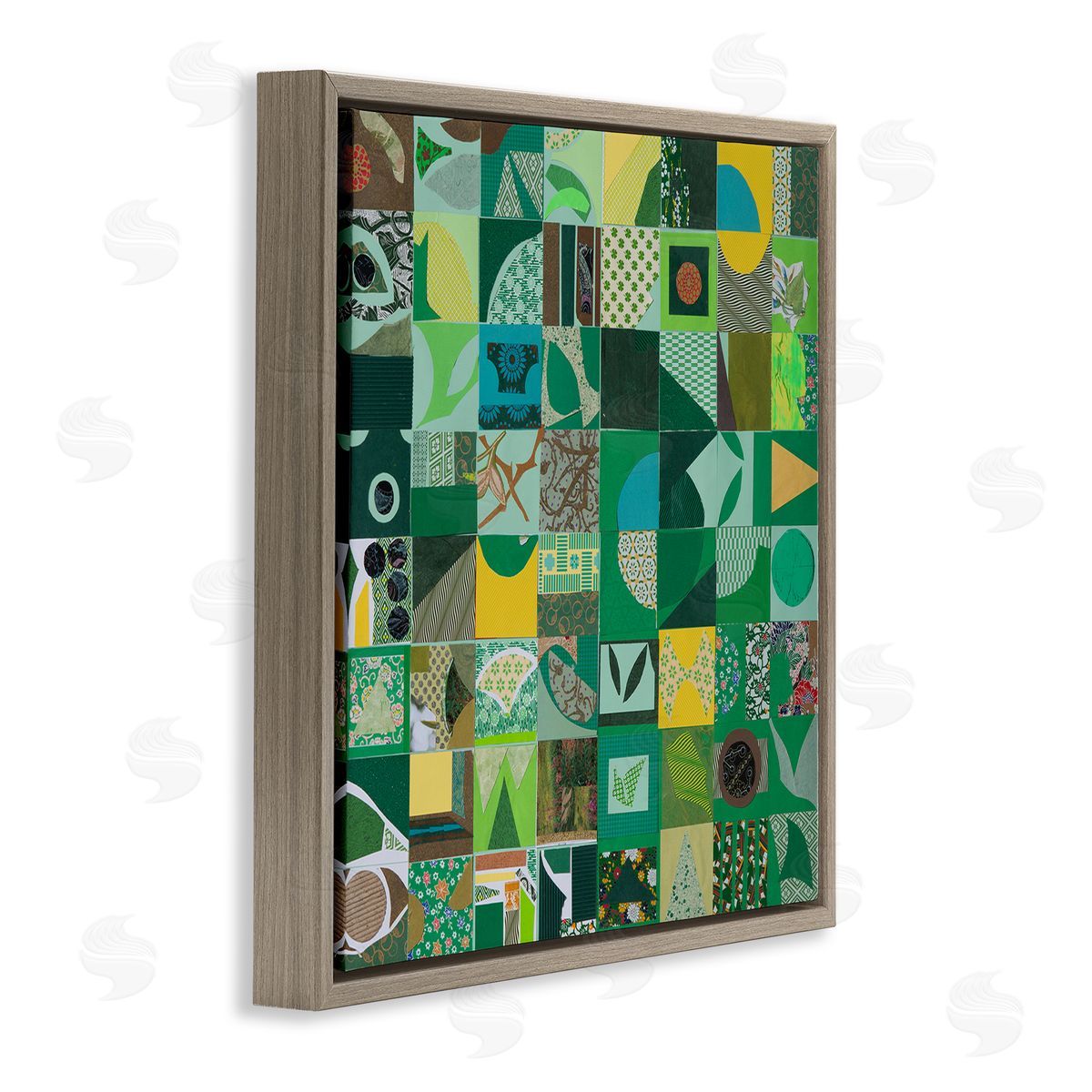 Pamela Fingado | Green Geometric Collage
