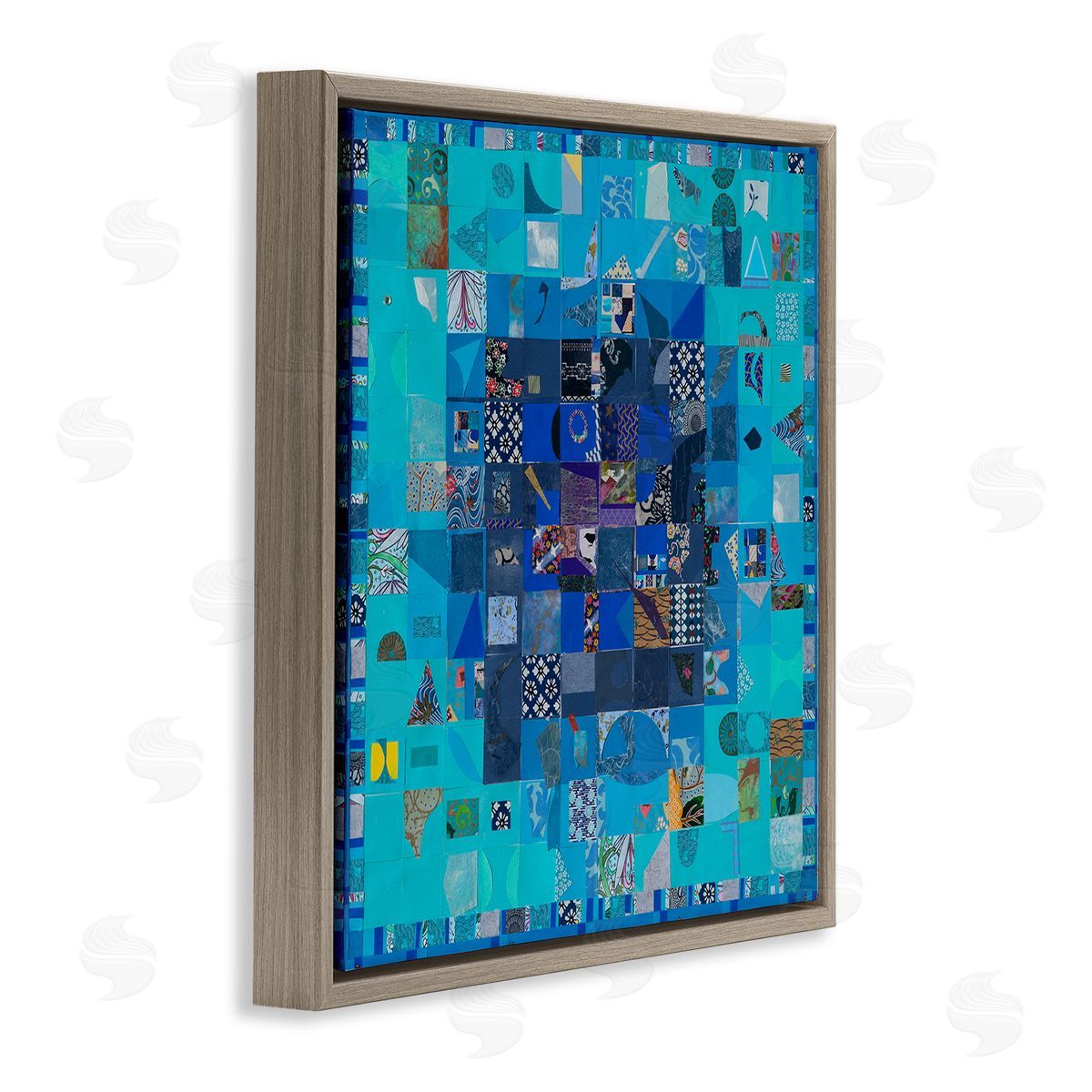 Pamela Fingado | Blue Geometric Collage