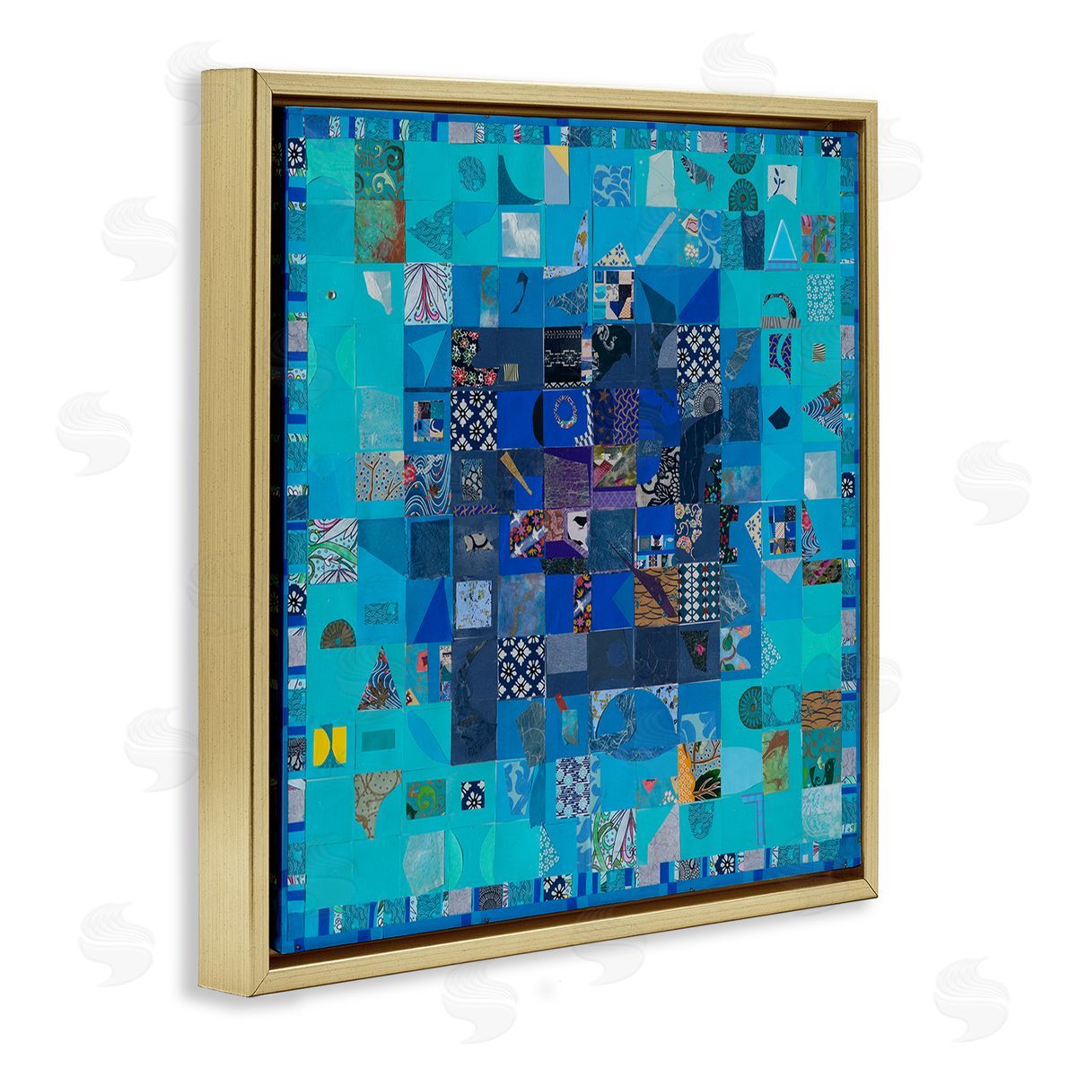 Pamela Fingado | Blue Geometric Collage