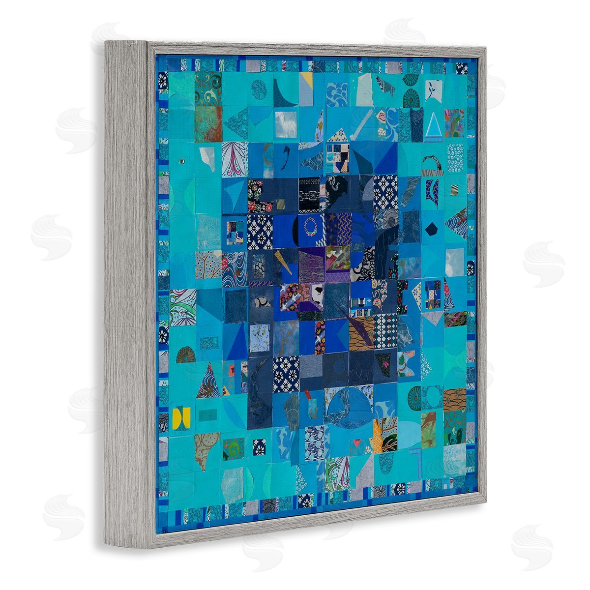 Pamela Fingado | Blue Geometric Collage