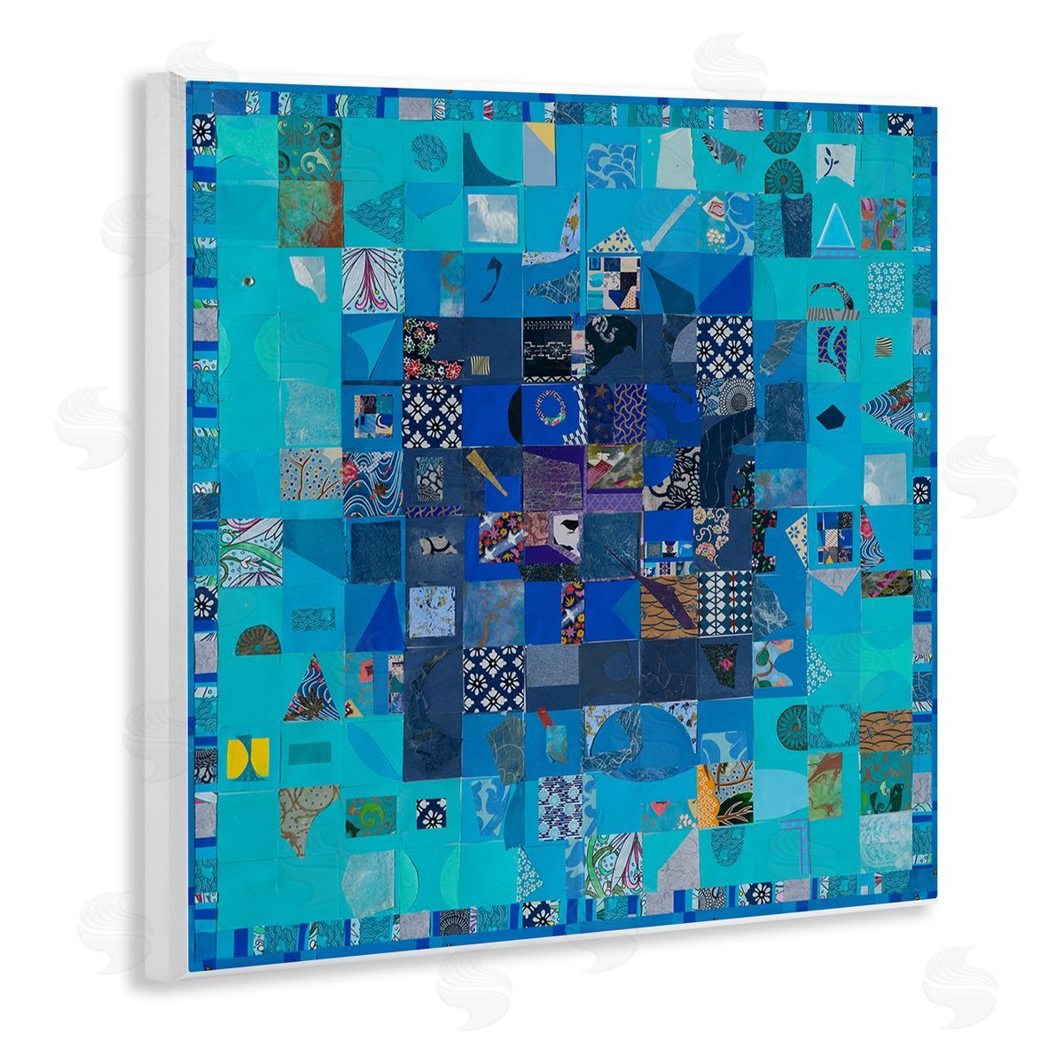 Pamela Fingado | Blue Geometric Collage