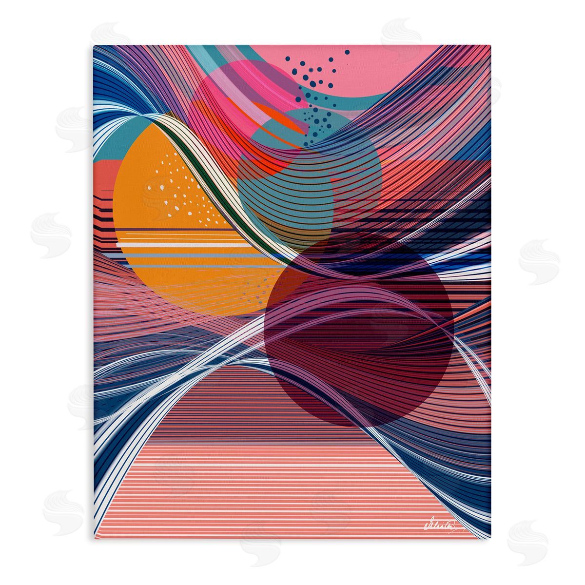 Ishita Banerjee | Waves & Circles Abstraction