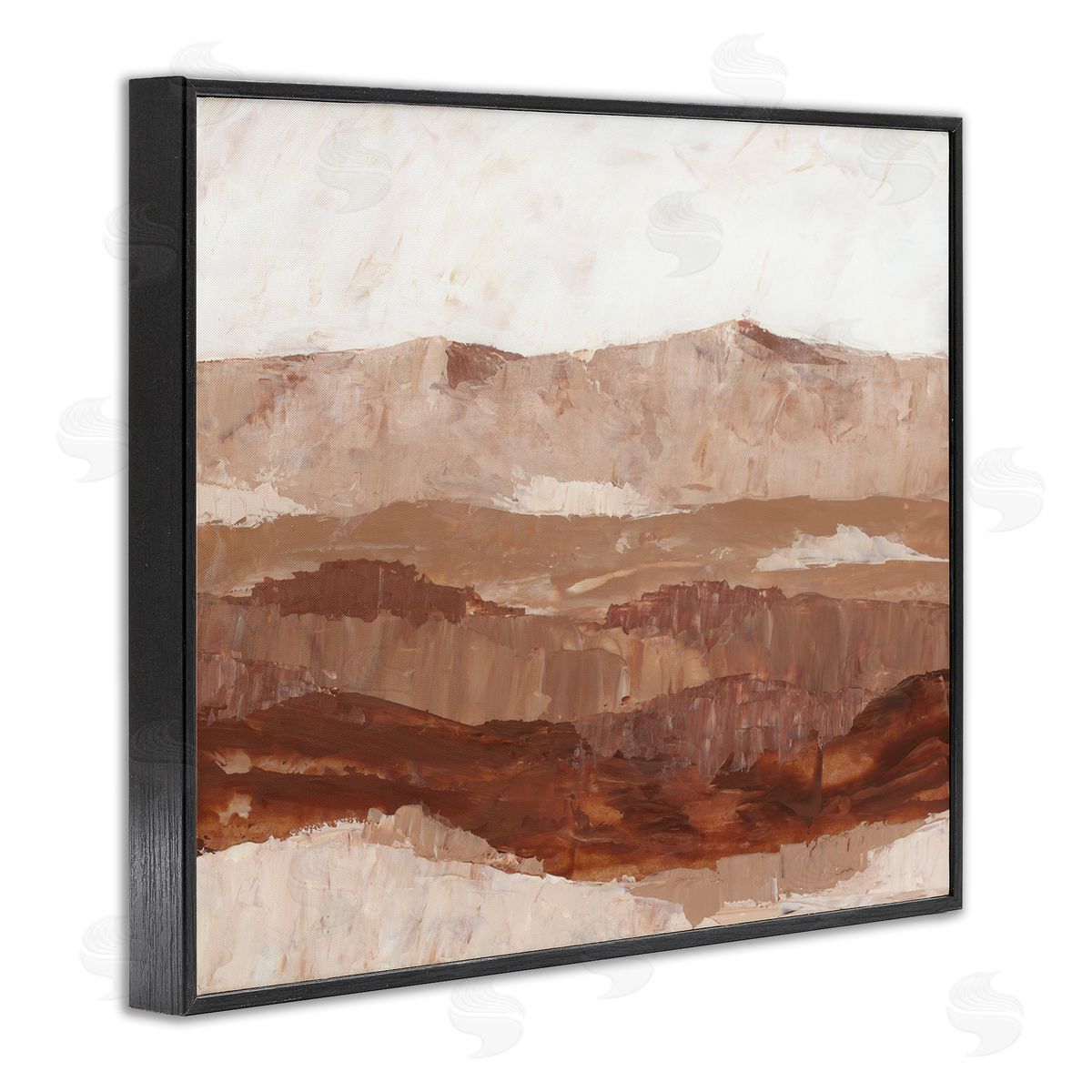 Abstract Canyon Painting Black Frame Print Wall Art, Home Decor by BlursByAI