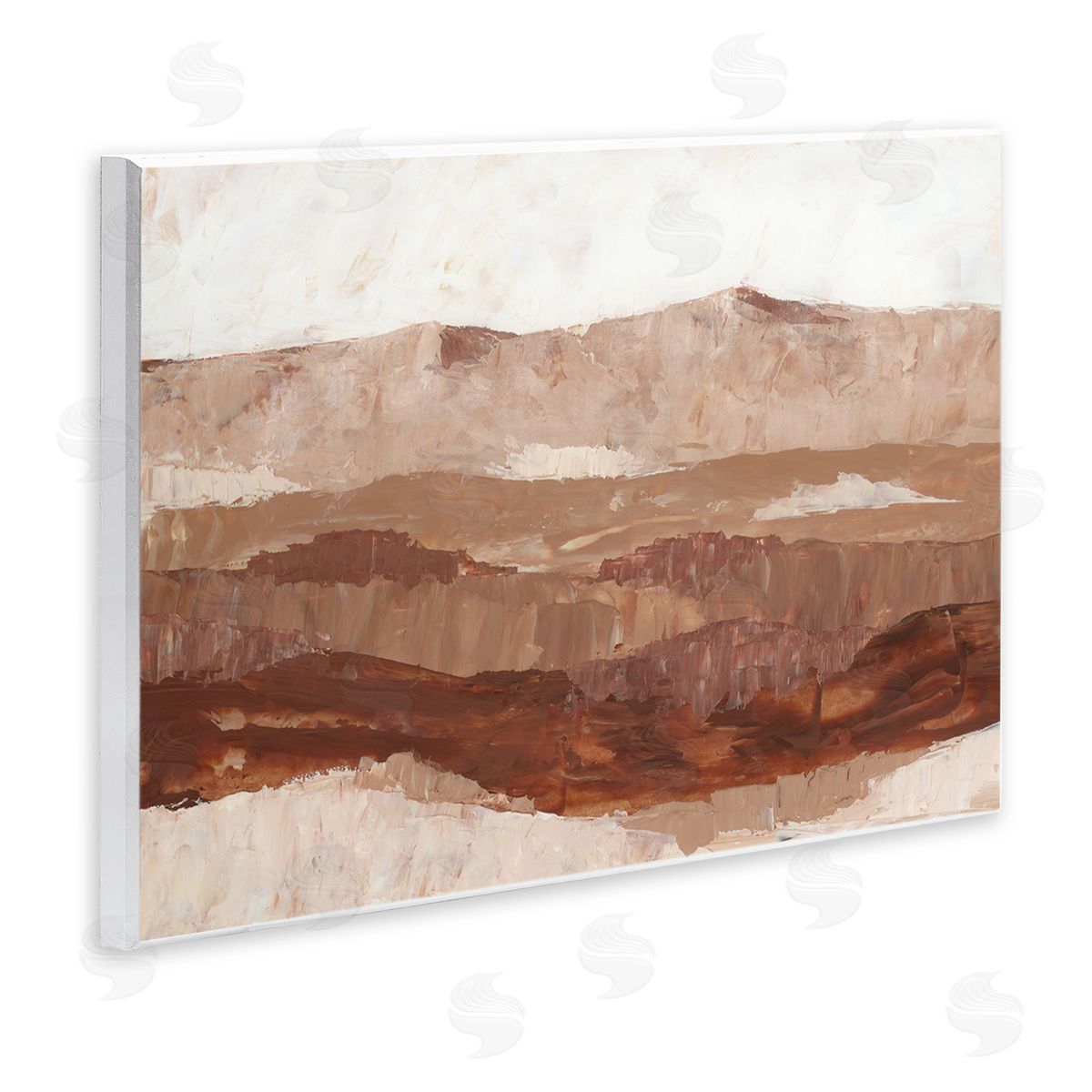 Abstract Canyon Painting Wood Plaque Wall Art, Home Decor by BlursByAI