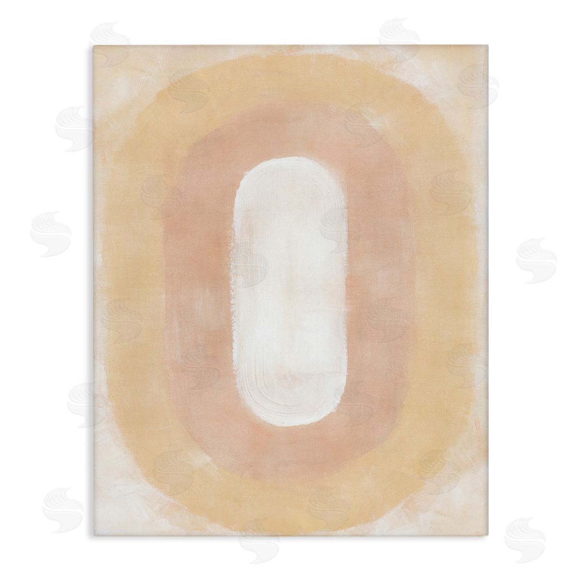 BlursByAI Abstract Geometric Oval Canvas Wall Art